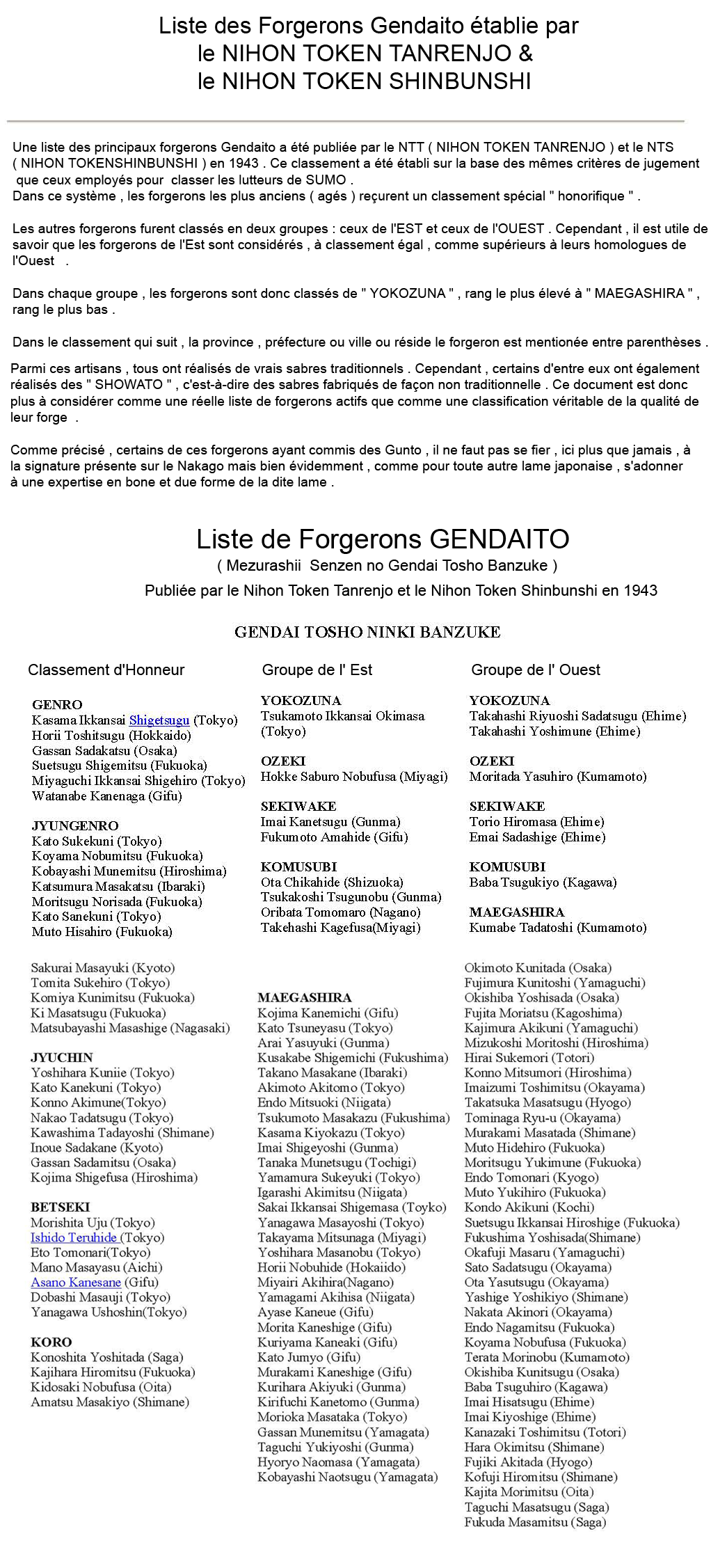 forgerons NTT&NTS